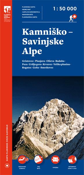 Hiking map Kamniško-Savinjske Alpe (Kamnik-Savinja Alps)